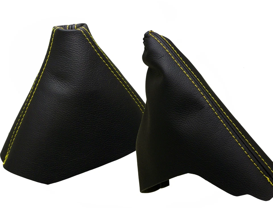 OPEL ASTRA H 2004-2010 Funda Palanca de Cambios y Freno - Costuras  en Amarillo - Imagen 1 de 1