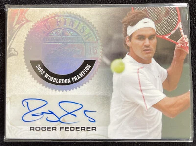 2015 Leaf Ultimate Tennis Roger Federer Auto Autograph 4/5 Platinum - Image 1 of 2