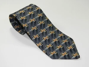Men's TODAY'S MAN Silk Tie Necktie BRONZE COPPER CHARCOAL GRAY MADE IN USA - Picture 1 of 3