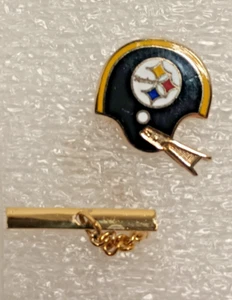 Steelers Casco Tie Tack Frizione con Catena Usato Vintage in Custodia Plastica Nera - Foto 1 di 8
