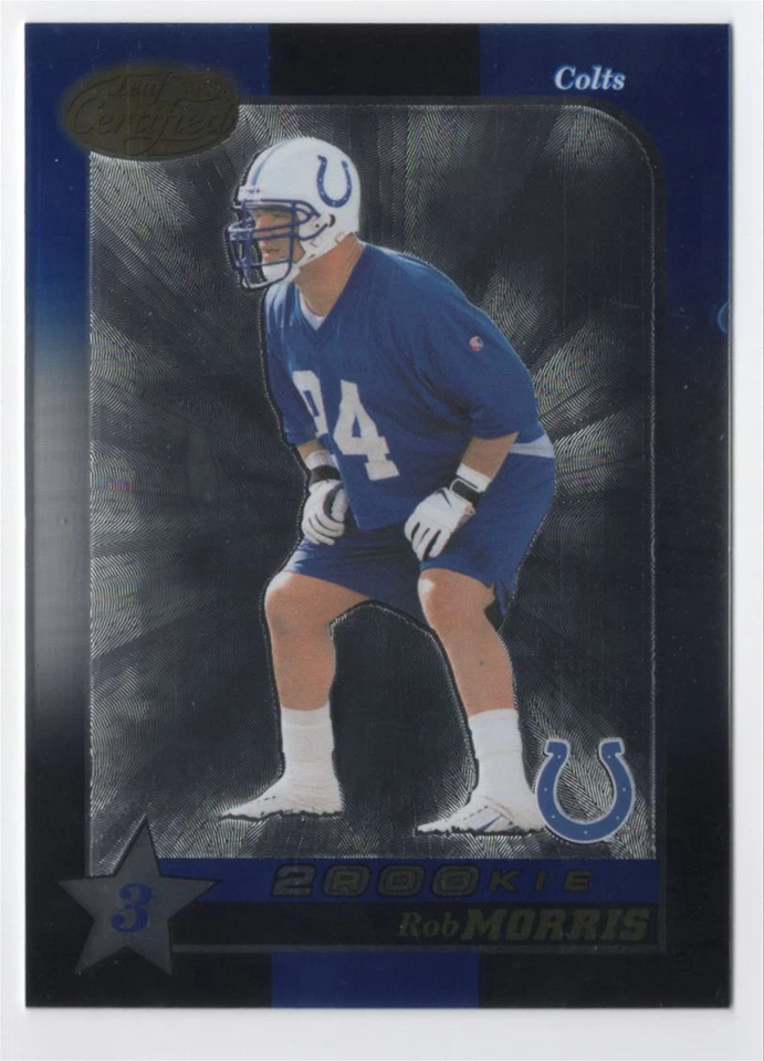 2000 Leaf Certified  blue Rob Morris Rookie 12660/2000 Indianapolis Colts #188 - Image 1 of 2