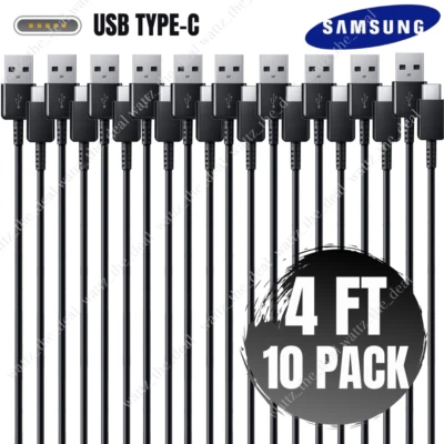 10Pack USB-C to USB-A Cable Fast Charger Type C Charging Cord Rapid Sync Charger - Image 1 of 4