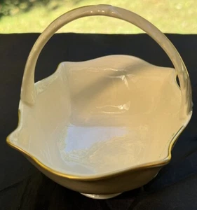 Lenox Candy Or Trinket Basket USA With Flowers 24K Gold Trim 6” - Picture 1 of 8