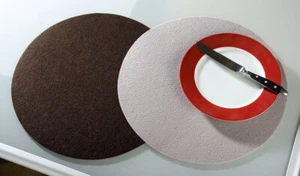 Posavasos de fieltro marrón oscuro 35 cm juego de asientos posavasos de fieltro 3 mm decoración marrón - Imagen 1 de 2