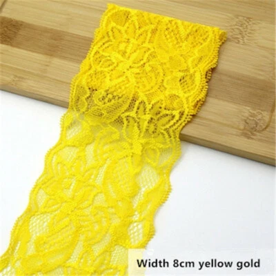 Elastic Lingerie Collar Skirt Hemline Lace Edging Cuff Costume Dress Ribbon 2 M - Image 1 of 4