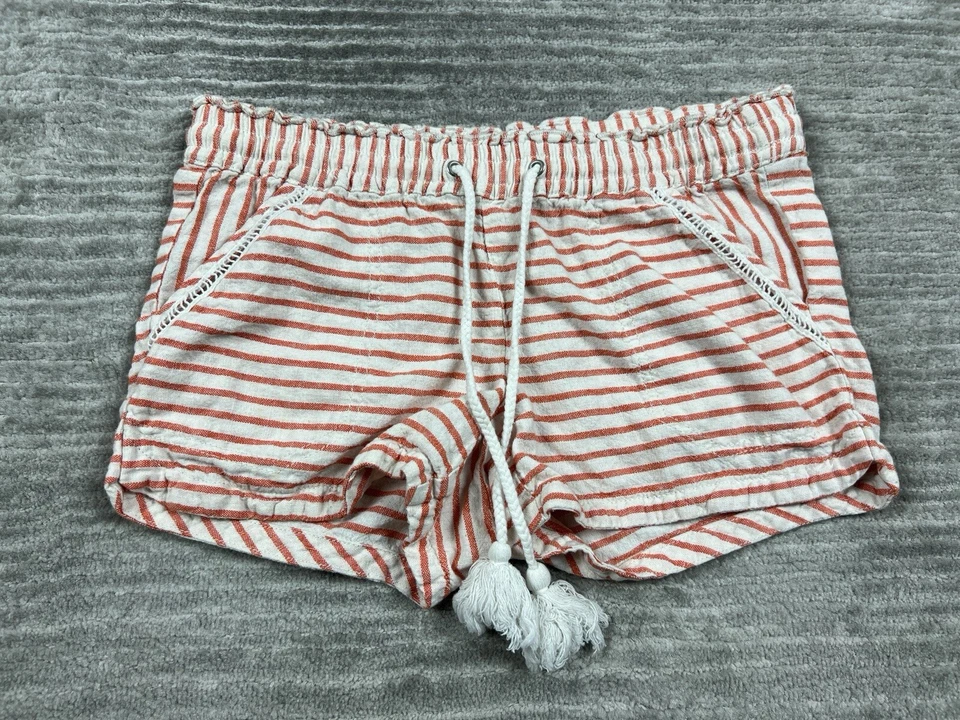 Jolt короткие женские маленький красный белый в полоску натяжной льняной смеси шнурок - Изображение 1 из 4