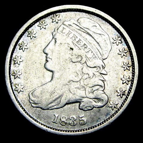 1835 Capped Bust Dime Silver ---- Nice Type Coin ---- #IK515 Cover