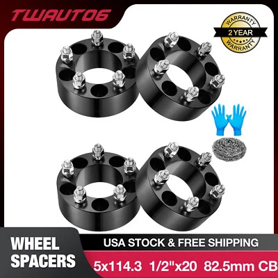 4PCS 2 Inch 5x4.5 5x114.3 Wheel Spacers for Ford Crown Victoria 1992-2011 - Image 1 of 4