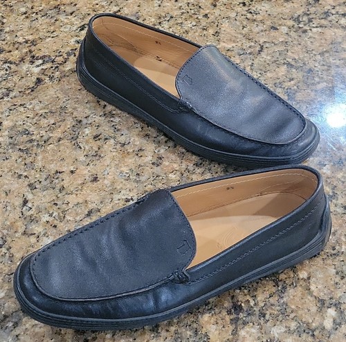 TOD’S Mocassini Tod's in pelle nera da uomo slip on mocassini scarpe da guida ballerine 9 5 10 5 Italia