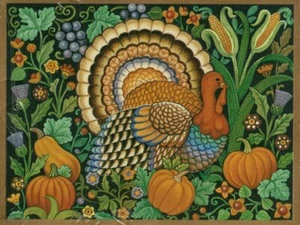 Hermoso parche de pavo y calabaza invitaciones distintivas de Acción de Gracias - conjunto de 8 - Imagen 1 de 2