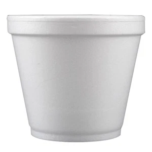 Dart Squat Foam Food Container White 8 oz. | 1000/Case - Picture 1 of 2
