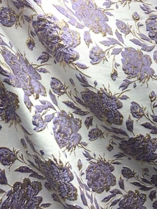 LAVENDER GOLD Floral Brocade Fabric (60 in.) Sold By The Yard - Picture 1 of 2
