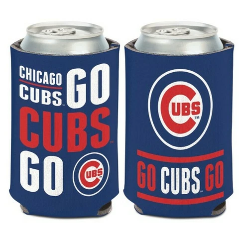 Chicago Cubs Slogan Design MLB Can Cooler 12oz Collapsible Koozie Cover