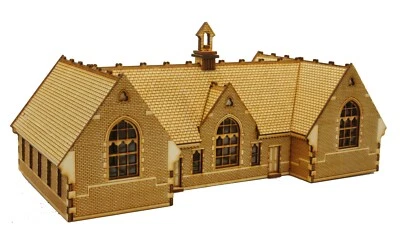 IN THE GREENWOOD SC001 School Building OO Gauge Laser Cut Kit