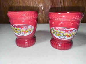 2008 Weihnachten Burgund Tasse Becher Christkindlmarket Chicago Menge 2 - Bild 1 von 5