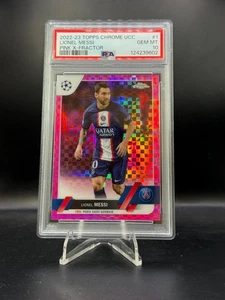 2022-23 Topps Chrome UEFA UCC Lionel Messi #1 Pink X-Fractor /250 PSA 10 - Bild 1 von 2