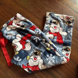 Frosty der Schneemann Fleece Lounge Pyjamahose Medium Unisex Kinder 8/10 - Bild 1 von 4