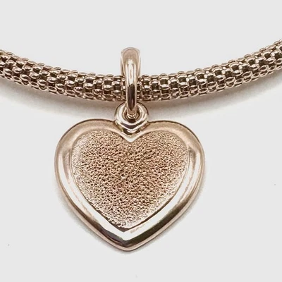 Pandora Matte Brilliance Heart Rose Gold Charm Pendant - Image 1 of 4