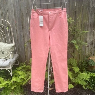 NOVA Calça Escada Cintura Alta Tamara Reed Perna Reta Pêssego 8 - Imagem 1 de 4