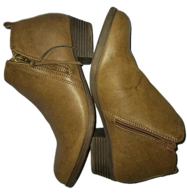 Botas Rampage para mujer talla 7,5 marrón Lexxi tacón bloque cremallera estilo occidental Foto 1 de 4