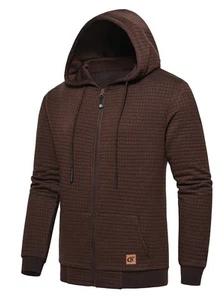 yuyangdpb Men's Zip Up Hoodie Lightweight Hooded Sweatshirt Jackets With Kang... - Picture 1 of 5