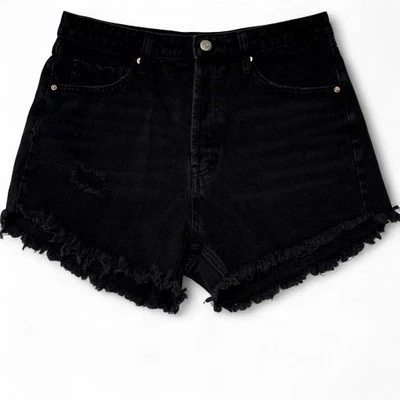 Wild Fable Shorts Women's Size S Black Denim Highest Rise Cut off Frayed Hem - Image 1 of 4