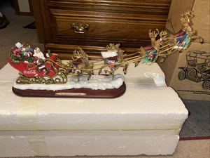 Bradford Exchange Coca Cola "Night Before Christmas" Illuminated Sleigh w/ COA - Picture 1 of 14