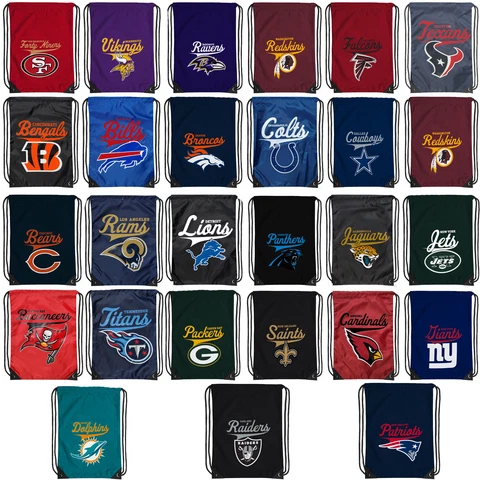 NEW Football Backpack Backsack Tote Bag Pick your Team 17.5" x 13" Cover