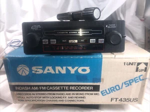 RARE Vintage Sanyo car Stereo Am/fm Cassette RECORDER 2 Knob-Shaft Style NEW - Bild 1 von 8