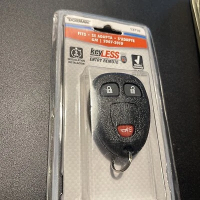 Remote Transmitter For Keyless Entry And Alarm System-Key Fob Dorman 13716 *NEW* - Image 1 of 3