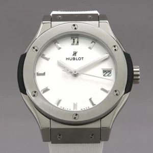 Hublot Classic Fusion Titanium Opalin 33mm 581.NX.2611.RX Ladies Watch #F-310 - Picture 1 of 9