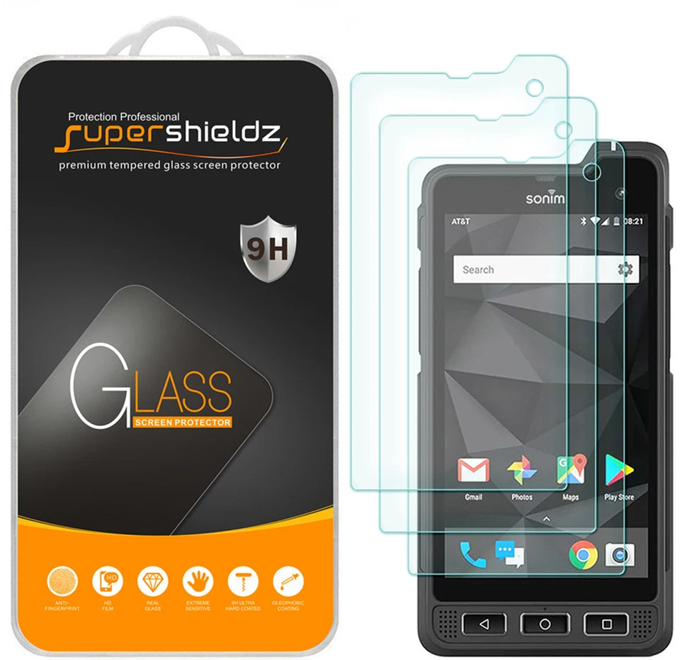 Protector de pantalla de vidrio templado Supershieldz 3 unidades para Sonim XP8 Foto 1 de 4