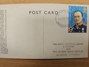 Scott South Pole Expedition 1972 Postcard OATES Selbourne Hampshire. D - Picture 1 of 2