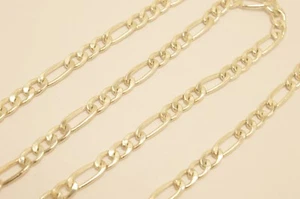 Taxco Mexican 925 Sterling Silver Figaro Chain Necklace.16"-28"(41-71cm),15-26 g - Picture 1 of 12