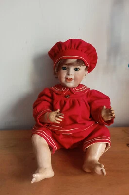 3387*  sfbj poupée à caractère tête porcelaine yeux dormeur ancienne - Photo 1/4