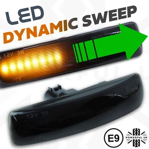LED Smoked DYNAMIC sweep side repeaters front wing Indicators fits Freelander 2 - Picture 1 of 10