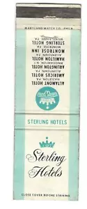 Cubierta de colección Matchbook ST1 Sterling Hotels varias ubicaciones de Pennsylvania - Imagen 1 de 2