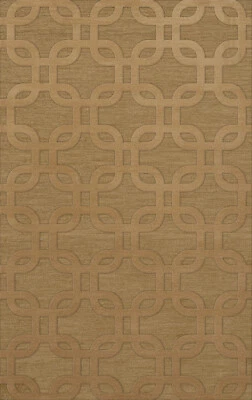 Yellow Rectangles Loops Rounded Squares Transitional Area Rug Geometric DV7 - Image 1 of 2
