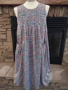 Vestido Delantero Laura Ashley Años 80 Largo Floral Algodón US8 EUR36 UK10 De Colección - Imagen 1 de 13