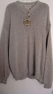 ROUNDTREE YORKE MEN'S SWEATER OUTFITTERS SIZE XL GREY COTTON BLEND FREE SHIPPING - Picture 1 of 5