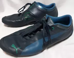 PUMA Petronas Sz 10.5 Mens Motorsport Driving Shoes Navy Blue w/ Green Sneakers - Picture 1 of 8