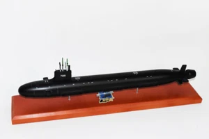 Modelo de submarino USS Indiana (SSN-789), Marina de los Estados Unidos, modelo a escala de 20", caoba, Virginia - Imagen 1 de 5
