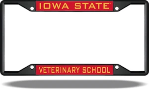 Marco de matrícula negro Iowa State VETERINARY - Imagen 1 de 1