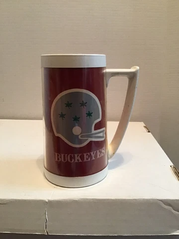 OSU Ohio State Buckeyes University Thermo Serv plastic Mug vintage pre-owned Cover
