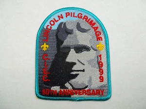 1999 Abraham Lincoln Council Annual Lincoln Pilgrimage BSA Boy Scouts patch - Picture 1 of 2