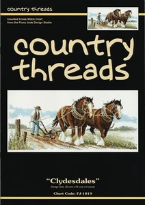 CLYDESDALES - Counted x-stitch chart - Country Threads - FJ-1019CHART - 3645 - Picture 1 of 2