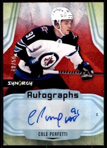 2021-22 UPPER DECK SYNERGY AUTOGRAPHS ROOKIE RED COLE PERFETTI AUTO 48/50