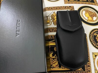 Vertu Ascent Ti Vertical Negro Cuero Estuche Teléfono Estuche con Lazo para Cinturón Foto 1 de 2