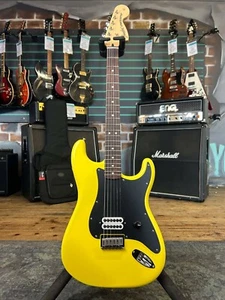 Fender Tom Delonge Signature Stratocaster Graffiti Yellow 2023 Electric Guitar - Picture 1 of 14