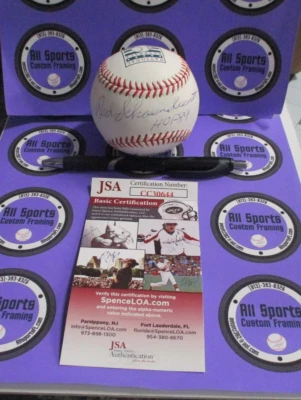 Red Schoendienst Cardinals HOF 89 Autographed Baseball JSA COA #CC30644 HOF BALL - Image 1 of 4